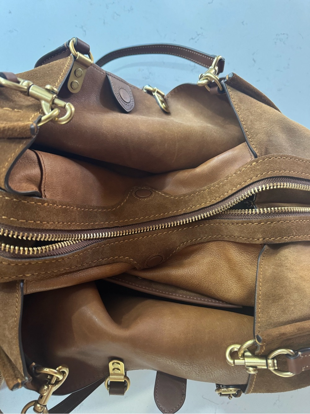 Coach Rogue 40 Warm Brown Suede - Picture 3 of 12